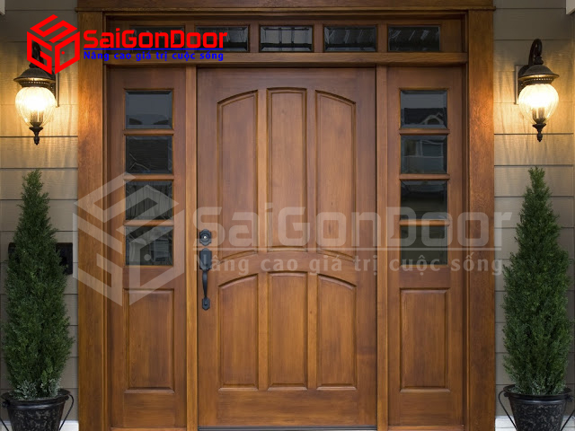 Dòng cửa nhà ở được làm từ gỗ tự nhiên gỗ Dổi