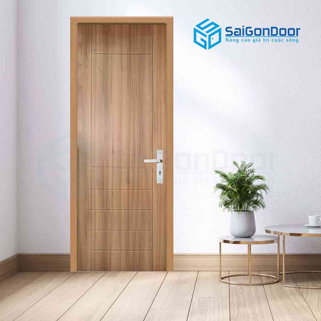 Cửa nhựa giả gỗ thường được sử dụng làm cửa nhà vệ sinh, cửa phòng ngủ hay cửa thông phòng