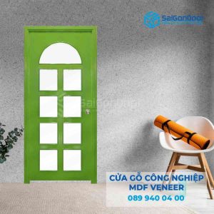 Cửa Gỗ MDF Veneer P1G9 xanh la