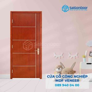 Cửa Gỗ MDF Veneer P1R5 xoan dao 3