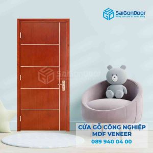 Cửa Gỗ MDF veneer P1R5 xoan dao 3.