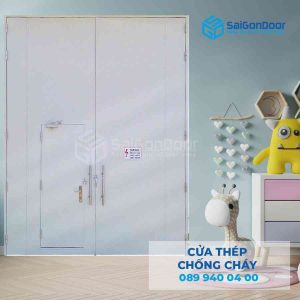 Cửa Thép Chống Cháy 3P canh nho lon cho nha xuong