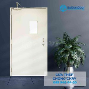 Cửa Thép Chống Cháy P1G1 kinh chong chay 2