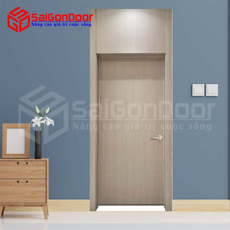 Cửa nhựa gỗ Composite màu ghi sáng